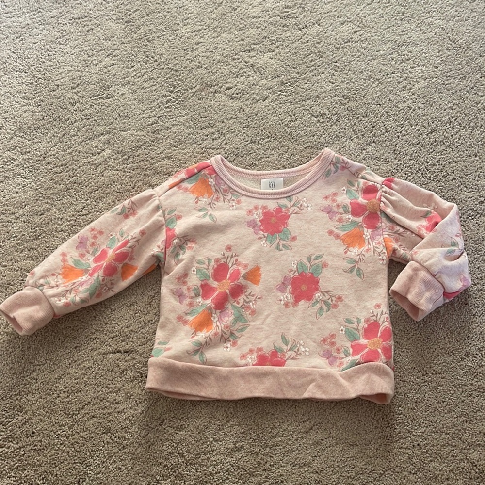 Worn once Gap floral sweatshirt - Size 2T